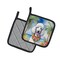 Edge Collections - 7.5" X 7.5" - Multicolor - Decorative Pot Holders Poodle for Kitchen Use - 1 Pair